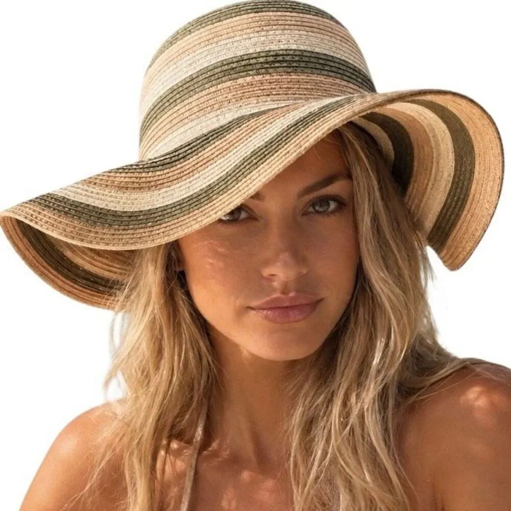 Nordstrom Women’s Multi-toned Striped Straw Hat OS